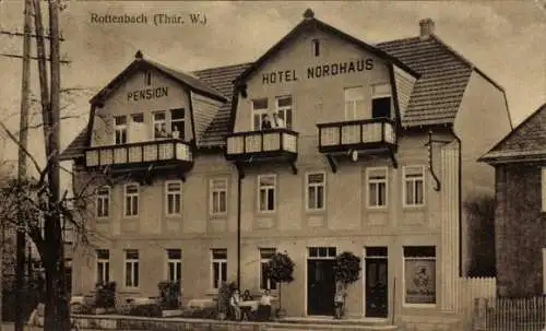 Ak Rottenbach Königsee in Thüringen, Hotel Nordhaus