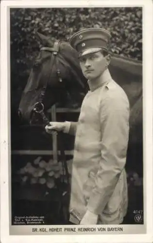 Ak Prinz Heinrich von Bayern in Uniform, Portrait