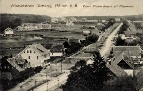 Ak Friedrichsbrunn Thale im Harz, Kaiser Wilhelmstraße, Villenviertel