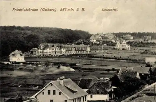 Ak Friedrichsbrunn Thale im Harz, Villenviertel