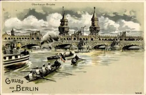 Litho Berlin Friedrichshain Kreuzberg, Oberbaumbrücke