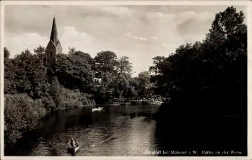 Ak Handorf Münster in Westfalen, An der Werse