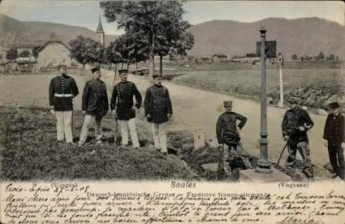 Ak Col de Saales Vosges, Deutsch-französische Grenze