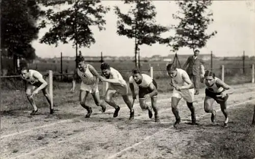 Foto Ak Mannheim in Baden, Deutsche Turnerschaft, Staffellauf, Marquardt