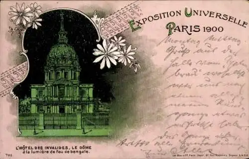 Litho Paris VII, Hotel des Invalides, Expo 1900