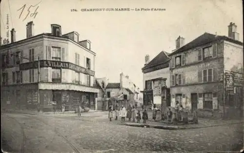 Ak Champigny sur Marne Val de Marne, La Place d'Armes