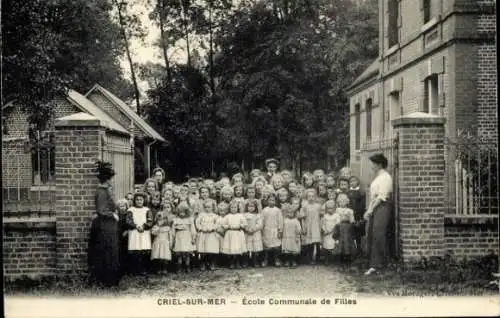 Ak Criel-sur-Mer Seine Maritime, Kommunale Mädchenschule