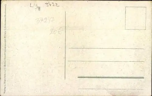 Litho Großalmerode in Hessen, Bilstein, Postamt, Rathaus, Totalansicht