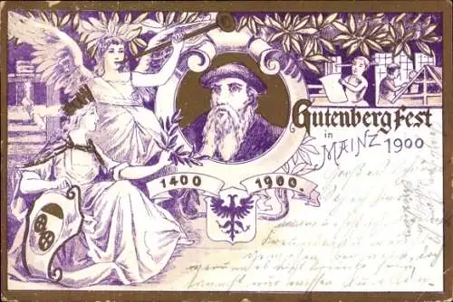 Litho Mainz am Rhein, Gutenbergfest 1900