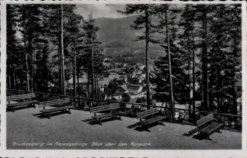 Ak Karpacz Górny Brückenberg Krummhübel Riesengebirge Schlesien, Kurpark