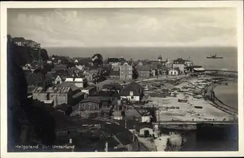 Ak Nordseeinsel Helgoland, Unterland, Strand