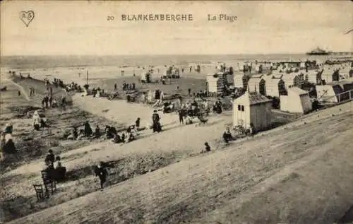 Ak Blankenberghe Blankenberge Westflandern, Strand