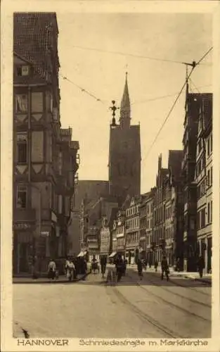 Ak Hannover in Niedersachsen, Schmiedestraße, Marktkirche