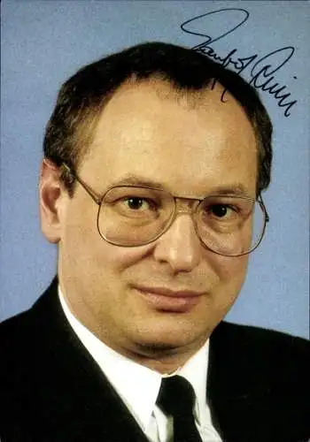 Autogrammkarte Manfred Richter, MdB, Autogramm