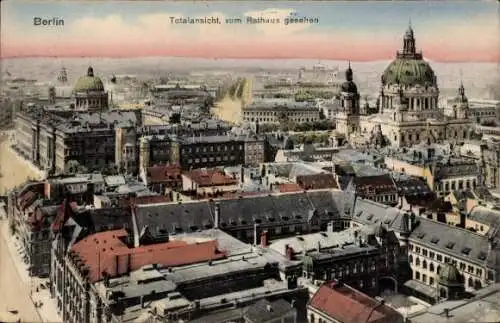 Ak Berlin Mitte, Blick vom Rathaus, Gesamtansicht