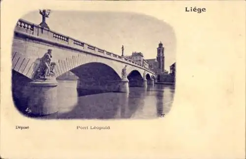 Ak Lüttich Lüttich Wallonien, Pont Leopold