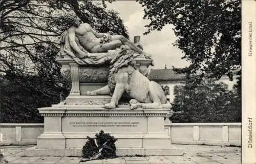 Ak Düsseldorf am Rhein, Kriegerdenkmal