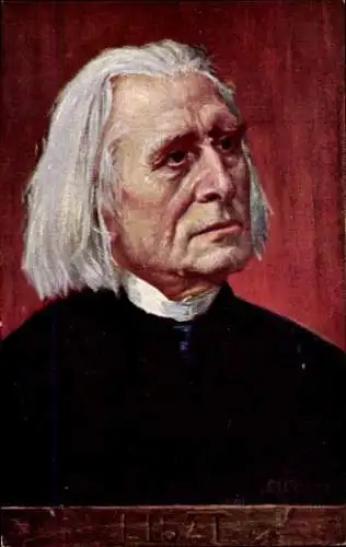 Künstler Ak Eichhorn, Komponist Franz Liszt, Liszt Ferencz, Portrait