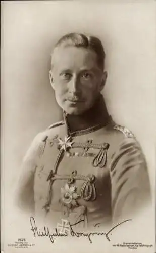 Ak Kronprinz Wilhelm von Preußen, Portrait in Husarenuniform, Liersch 7625