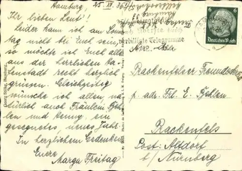 Ak Hamburg, Stadtzentrum, Binnenalster, Außenalster, Kirchen