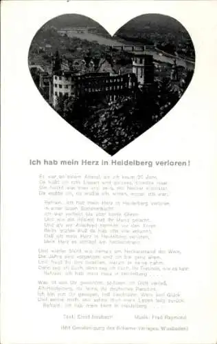 Ak Heidelberg am Neckar, Schloss, Gedicht