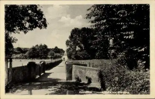 Ak Hamburg Wandsbek Rahlstedt, Brücke am Uferweg