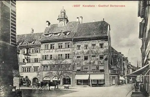 Ak Konstanz am Bodensee, Gasthof Barbarossa