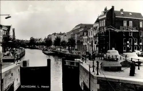 Ak Schiedam Südholland Niederlande, Hafen