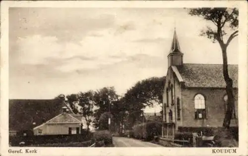 Ak Koudum Friesland Niederlande, Kirche