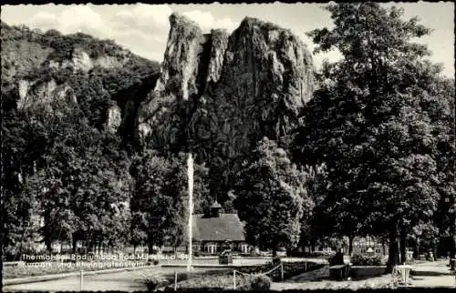 Ak Bad Münster am Stein Bad Kreuznach an der Nahe, Kurpark, Rheingrafenstein