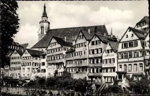 Ak Tübingen am Neckar, Teilansicht, L. Metzger Optiker, Kirche