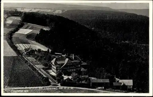 Ak Bad Liebenzell im Schwarzwald, Erholungsheim Burghalde vom Flugzeug aus