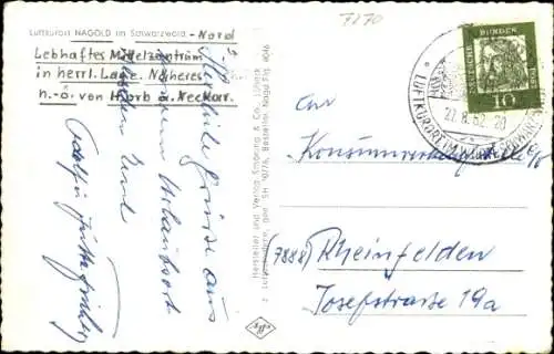 Ak Nagold im Schwarzwald, Teilansicht