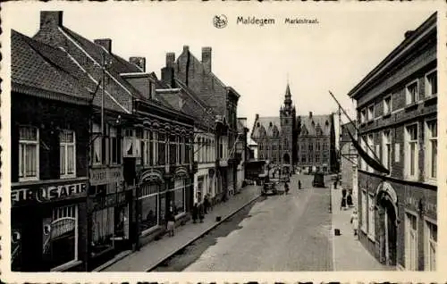 Ak Maldegem Ostflandern, Marktstraat