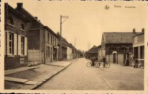 Ak Moerbeke Waas Waes Ostflandern Belgien, Viane, Akrenstraat, Fahrräder