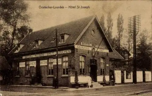 Ak Oostacker Lourdes Ostflandern, Hotel St-Joseph