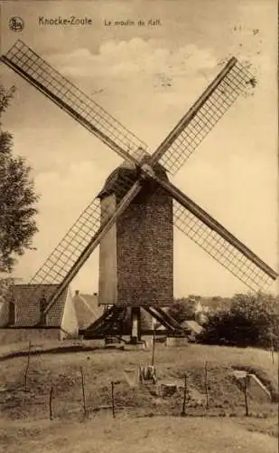 Ak Zoute Knokke Heist Westflandern, Le Moulin du Kalf, Windmühle