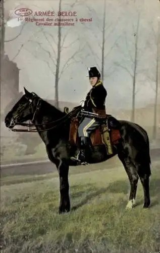 AK Belgische Armee, 1. Regiment der Pferdejäger