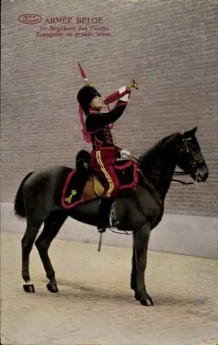 AK Belgische Armee, 1. Führerregiment, Trompete