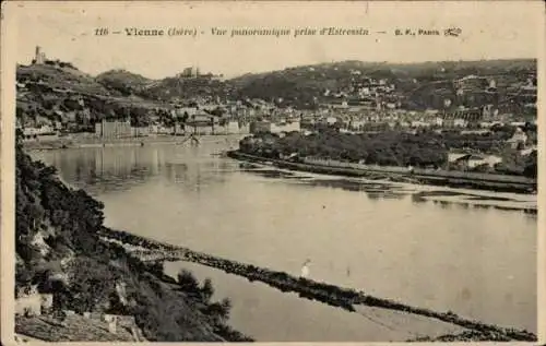 Ak Vienne Isère, vue panoramique prise d'Estressin