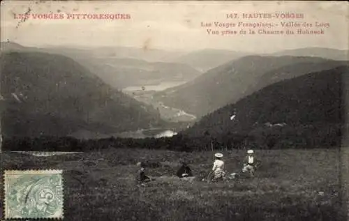 Ak Le Hohneck Lothringen Vosges, Valle des Lacs, Vue prise de la Chaume du Hohneck