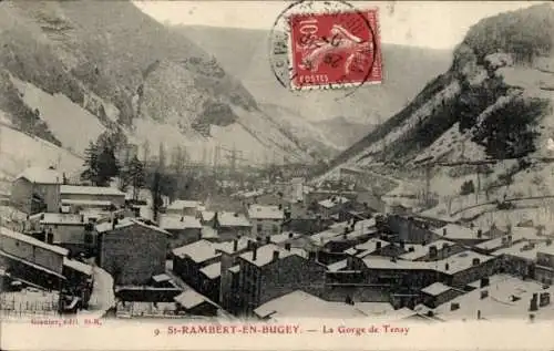 Ak Saint Rambert en Bugey Ain, La Gorge de Tenay, Winter