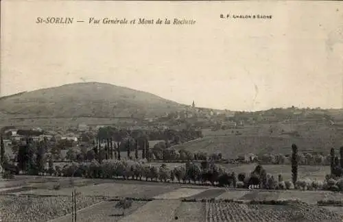 Ak Saint Sorlin d'Arves Savoie, Gesamtansicht, Mont de la Rochette