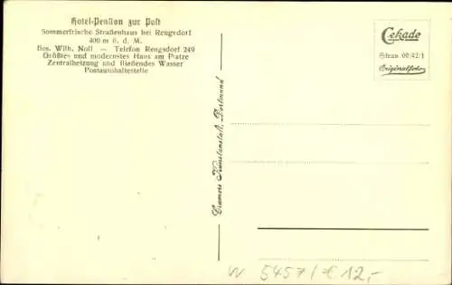 Ak Straßenhaus im Westerwald, Hotel zur Post