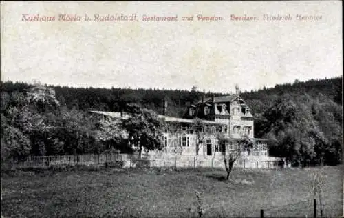 Ak Mörla Rudolstadt in Thüringen, Kurhaus Mörla, Restaurant und Pension