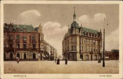 Ak Saarlouis im Saarland, Kleiner Markt