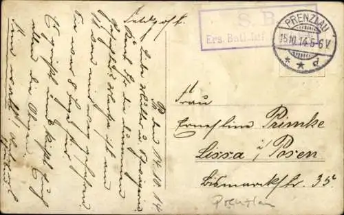 Foto Ak Prenzlau in der Uckermark, Portrait, Frau, Soldat in Uniform