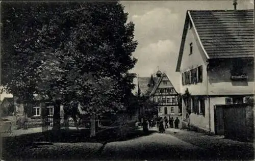 Ak Seeheim Jugenheim an der Bergstraße, Teilansicht, Straße, Rathaus