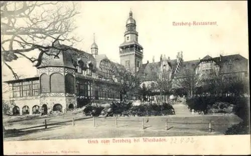 Ak Wiesbaden in Hessen, Neroberg, Neroberg-Restaurant