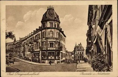 Ak Langenschwalbach Bad Schwalbach im Taunus, Brunnenstraße, Neustraße, Victoria-Hotel